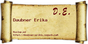 Daubner Erika névjegykártya