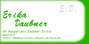 erika daubner business card